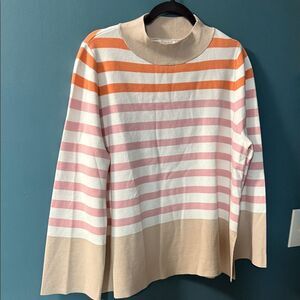 Fate Cream and Orange Striped Sweater 183